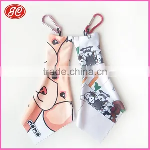 New Design Digital Printing Microfiber Mobile Phone Clean Cloth Key Chain thumbnail-5