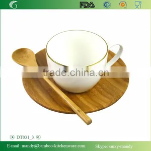 Bamboo Plate and Spoon With Stainless Steel Utensil Rack, Stainless Steel Kitchenwares thumbnail-4