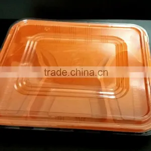 High Quality Disposable Take-away Food Container With Lid 4 Compartment thumbnail-1