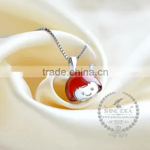 925 Sterling Silver Kawaii Little Mushroom Head Necklace Fashion Women Necklace Supplies 6360441 thumbnail-2