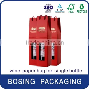 Wine Paper Bag for Single Bottle thumbnail-2