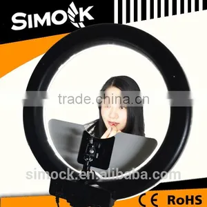 Bi- Color Micro 55 Watt Photography Ring Light RL-18 LED Making up Video Light for DSLR Camera on Portrait thumbnail-3