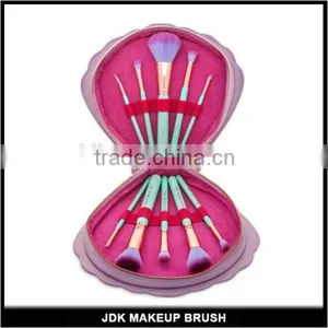 Newest Arrival Makeup Brush Kit Flower Shell Shape Cosmetic Bag Brush Set thumbnail-2