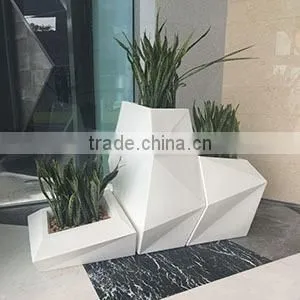 High Quality Office Use Fashion Style Fiberglass Plants Container and Flowers Pots Bonsai Pots thumbnail-6
