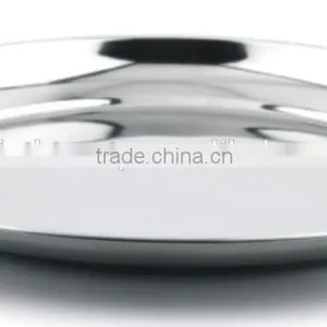 Stainless Steel Round Serving Tray Dinnerware Steel Plate thumbnail-1