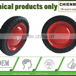 6 Inch Universal Red Steel Wheels thumbnail-1
