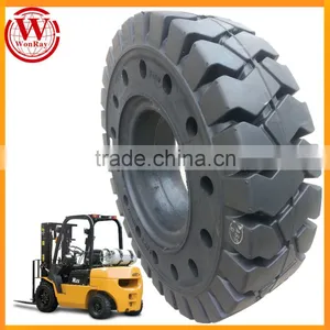 Chinese Famous Tire Brand WonRay 21x8-9 Solid Forklift Tire With Holes for Harbour and Station thumbnail-1