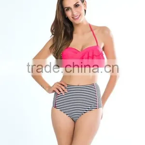Hot Selling 2017 Summer Women High Waist Swim Wear thumbnail-2
