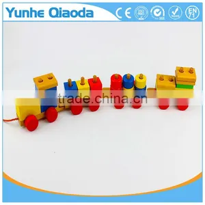 Colorful Wood Stocking Train Toys Geometric Building Blocks Education Gift thumbnail-5