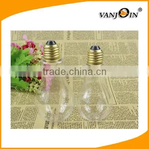 Factory Supply Golden Screw Cap Wholesale Light Bulb Shape Plastic Juice Beverage Bottle thumbnail-3