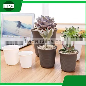 Wholesale Cheap Round Cup Shape Resin Plastic Garden Flower Pot thumbnail-1