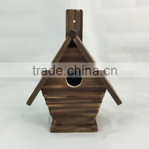 New Natural Usage Cheap Wholesale Antique New Unfinished Wooden Bird House Wholesale thumbnail-4