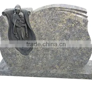 Pink Granite Heart Shaped Cemetery Headstones thumbnail-3