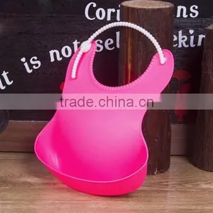 Silicone Waterproof Baby Feeding Solid Bibs , Burp Leakproof Silicone Baby Feeding Bibs ,SiliconeSaliva Towel Little Baby Bibs thumbnail-3