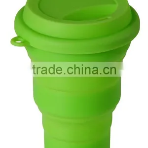 Collapsible Silicone Travel Coffee Tea Cup, Camping Travel Cup BPA Free thumbnail-6
