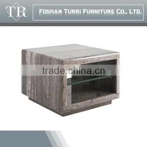 Modern White Iran Travertine Rectangle Center Table thumbnail-5