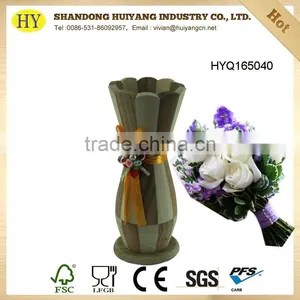 Wholesale New Design Unfinished Wood Flower Vase thumbnail-1