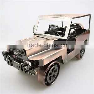 Custom Vintage Iron Sheet Jeep Car Model thumbnail-2