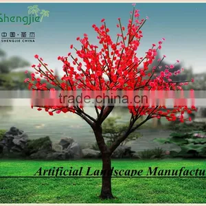 3M Red Color Peach Blossom Tree Brightness Led Trees for Christmas,wedding,party Decoration thumbnail-1