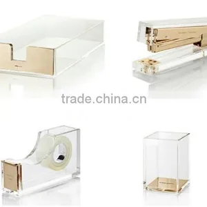 Custom Wholesale Acrylic Office Stationery 4 Units Set thumbnail-1