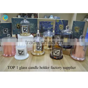Gold Glass Candlesticks Antique Glass Cloche thumbnail-4