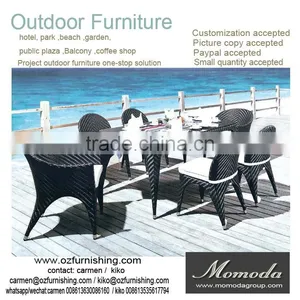 9067 Special Design Different Color Outdoor Patio Furniture Dining Table and Chair Fashion PE Rattan Dining Set thumbnail-1
