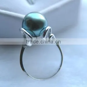 Fashion Design Peacock Tahitian Pearl Ring thumbnail-1