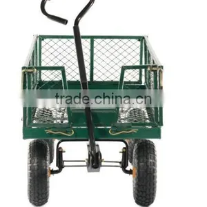Garden Cart Mesh Hand Cart With Four Wheels Hand Trolley TC1840 thumbnail-1