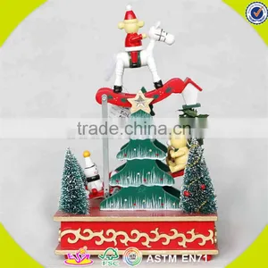 Wholesale Baby Wooden Carousel Horse Music Top Fashion Kids Wooden Carousel Horse Music Box W07B011C thumbnail-6