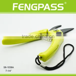 S6-1038A 7-1/4" Plastic Handle With Black Stainless Steel Blade Pruning Garden Scissors thumbnail-4