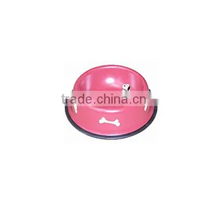 Colourful Stainless Iron Dog/cat Bowl Dog Water Bowl Dia Size:16/18/22/26/30/34/36cm thumbnail-1