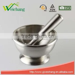 WCJ524 Premium Food Safety Stainless Steel Kitchen Tools MORTAR PESTLE SET thumbnail-1