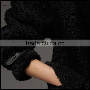 Usa Made in China Wholesale Price Pattern Coats Faux Fur Popular Winter Warm Short Cross Winter Jackets thumbnail-3