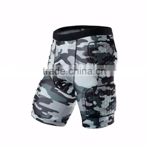Padded Compression Protective Sport Short Sleeve Compression T Shirt and Shorts thumbnail-1
