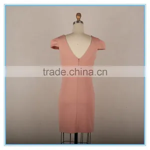 Women Sexy Backless Bodycon Slim Fit Dress With Crystal Beaded2016 thumbnail-2