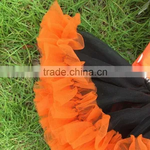 NEW ARRIVAL Newborn Orange Tutu Romper Kids Halloween Tutu Romper Kid Polka Dot Romper With Necklace and Headband thumbnail-3