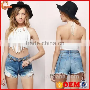 New Arrival 2015 Ladies Clothes European Style Beach Wear Sexy Spaghetti Strap Lace Women Crop Top Wholesale thumbnail-1
