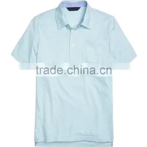 Man Polo Shirt With Pocket Slim Fit Stripe Polo Shirt Wholesale OEM Service thumbnail-1
