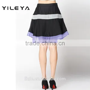 Lovely Purple Hem Designed Casual Women Short Front Long Back Skirts thumbnail-2