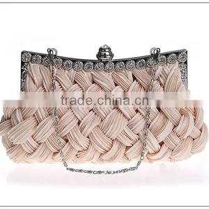 R0027H Hot-selling Fashion Knitted Fold Ladies Party Clutch Bag thumbnail-1