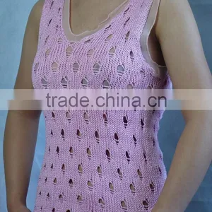 Ladies' Hand Knit Sweater,fashion Sweater,ladies' Apparel thumbnail-1