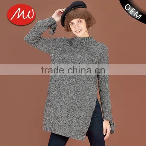 Ladies Latest Fashion High Quality Long Chunky Organic Wool Sweaters With Wholesael Price thumbnail-1