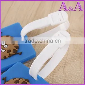 Personalized Luggage Tag Maker Wholesale Custom Logo Cheap Bulk Travel Airplane Soft Pvc Luggage Tag thumbnail-1