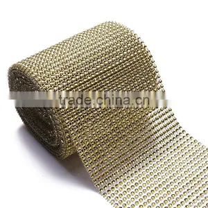 Diamond Rhinestone Ribbon 4.6INCHx10 YARDS-for Wedding Decorations/Party/Home Decor thumbnail-3