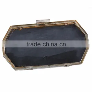 Iron Based Alloy Kiss Clasp Purse Frame Octagon Gold Plated 20.4cm(8") x 11.4cm(4 4/8"), 1 Piece thumbnail-3