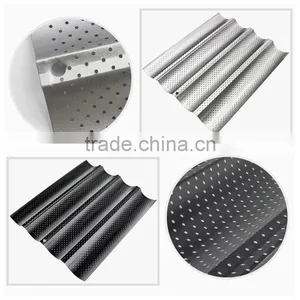 2017 High Temperature Resistant Baguette French Bread Baking Tray Nonstick Carbon Steel Baguette Bread Baking Mold Free Shipping thumbnail-5