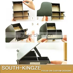 Black Piano Shape Wood Plate Table Sundries Storage Holder/Pencil Stack thumbnail-6
