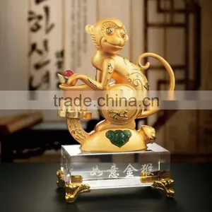 High Quality Beautiful Gold Plated MONKEY TROPHY FOR BUSINESS GIFT thumbnail-3