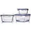 400ml High Borosilicat Pyrex Glass Food Containers Safe In Microwave thumbnail-1