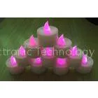 Rotary Switch 3V Red Color Flameless Flickering LED Candle Of Plastic thumbnail-1